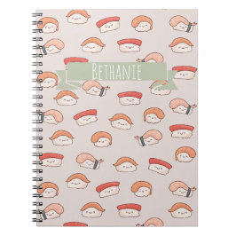 Carnet Cute Nigiri Sushi Motif sans couture