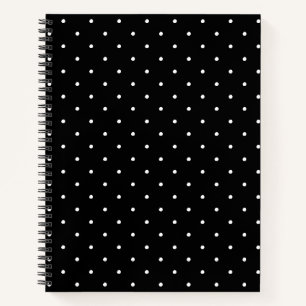 Carnet Cute noir blanc poka point motif élégant élégant