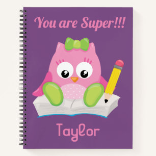Carnet Cute Owl Vous êtes Super Purple
