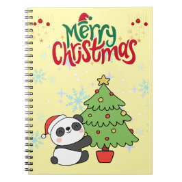 Carnet cute panda merry Christmas note book