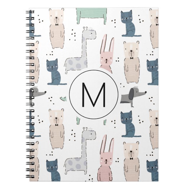 Carnet Cute Pastel Baby Motif animal (Devant)