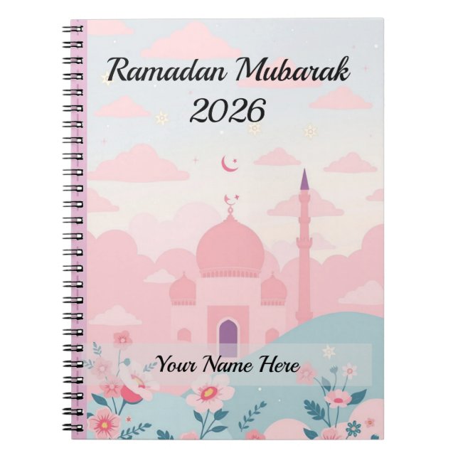 Carnet Cute Pastel Pink Ramadan (Devant)