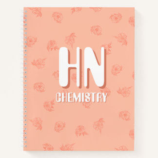Carnet Cute Peachy Notebook with initials 