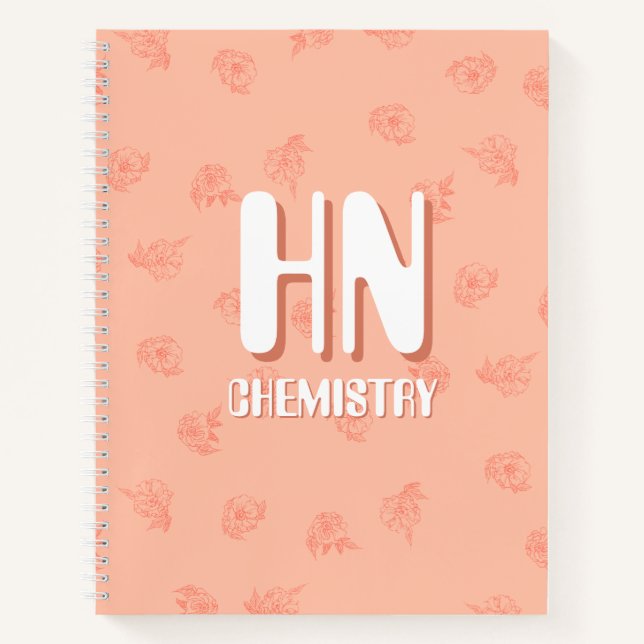 Carnet Cute Peachy Notebook with initials  (Devant)