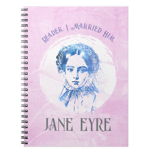 Carnet Cute Pink Jane Eyre Portrait Reader Je L'Ai Marié (Devant)