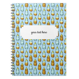 Carnet Cute Pixel Art Honey Bouteilles d'ours Motif