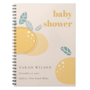 Carnet Cute Poche Blush Lemon Fruit Baby shower gras