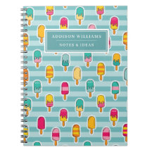 Cute Popsicle Motif d'été Nom personnalisé