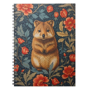 Carnet Cute Quokka William Morris Inspiré Floral