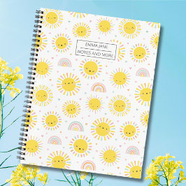 Carnet Cute Rainbows, soleil et coeur pastel