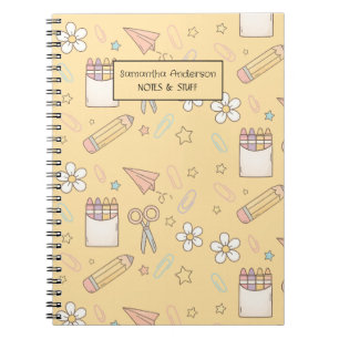 Carnet Cute Retour au Motif de l'école Fournitures scol