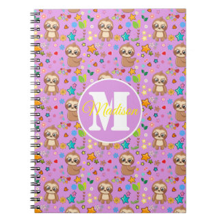 Carnet Cute rose Motif de fentes Floral Personnalisé