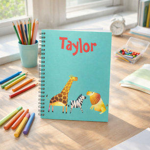 Carnet Cute Safari animal thème