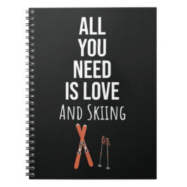 Carnet Cute Skiing Gifts Winter Skier Sports Ski Lover