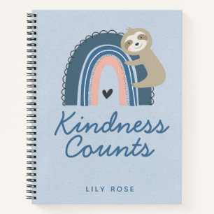 Carnet Cute Sloth Kid's Personnalisé