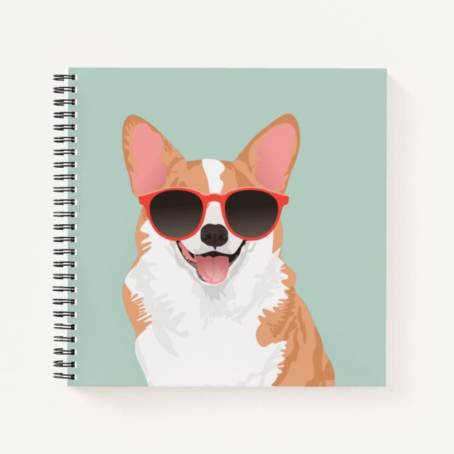 Carnet Cute Smiling Pembroke Welsh Corgi pour Amoureux de (Devant)