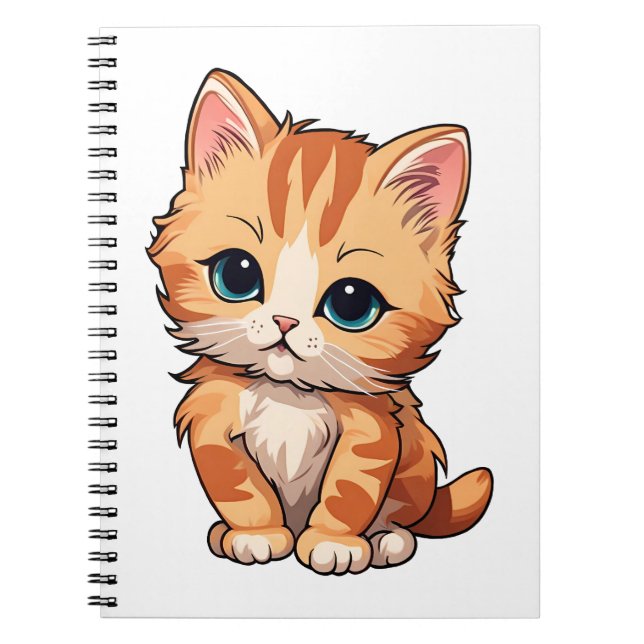 Carnet Cute tabby Chat (Devant)