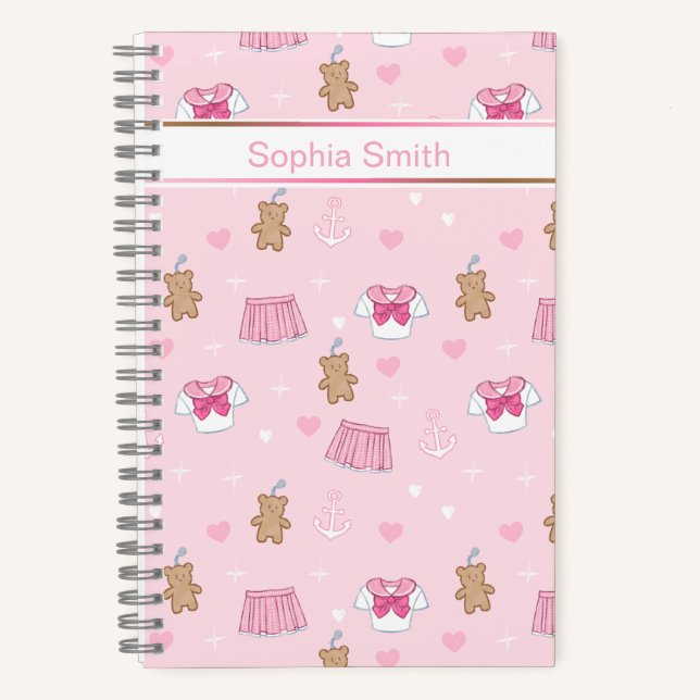 Carnet Cute Teddy Bears and Hearts Notebook (Recto)