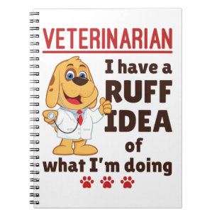 Carnet Cute vétérinaire animal docteur Dogtor Ruff Idea
