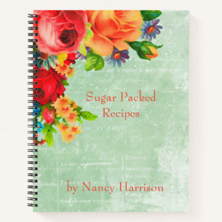 Carnet Cute Vintage Floral Recette Organisateur