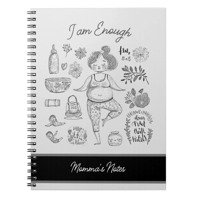 Carnet Cute Yoga Maman Coloration (Devant)