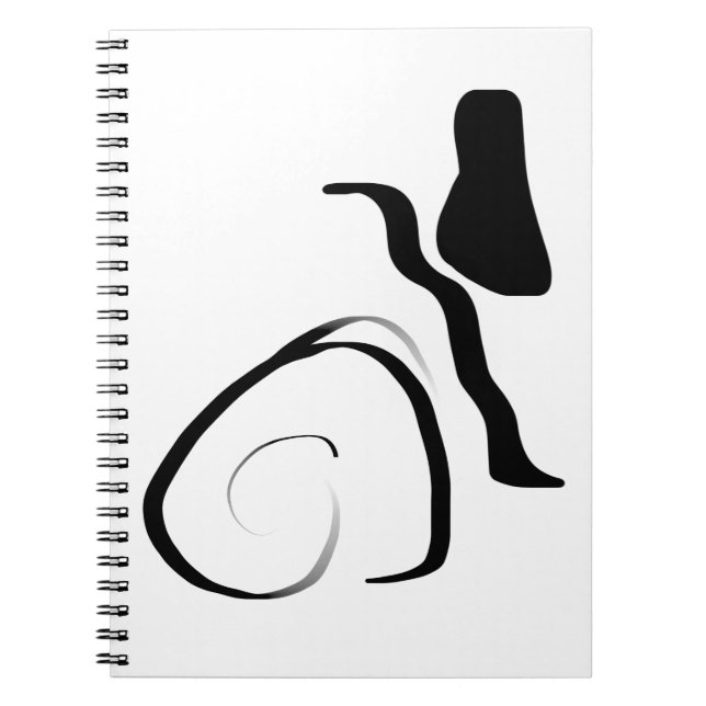 Carnet Cycle de rotation : noir et blanc Abstrait (Devant)