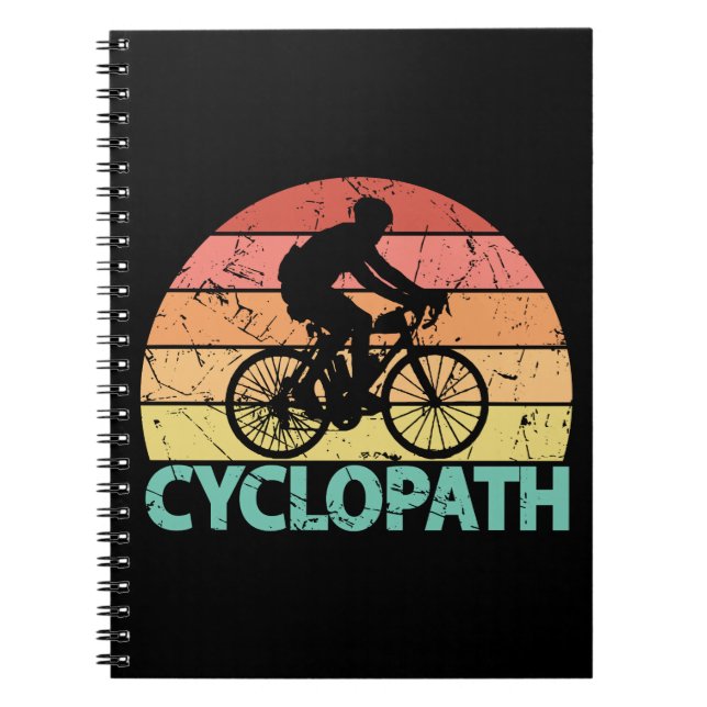 Carnet Cyclopath drôle Cyclisme (Devant)