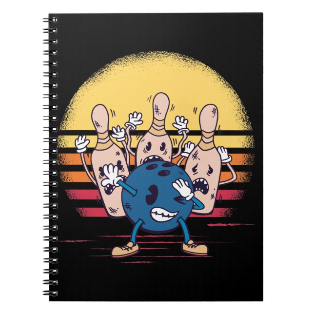 Carnet Dabbing Bowling Ball Funny Bowling Pins (Devant)