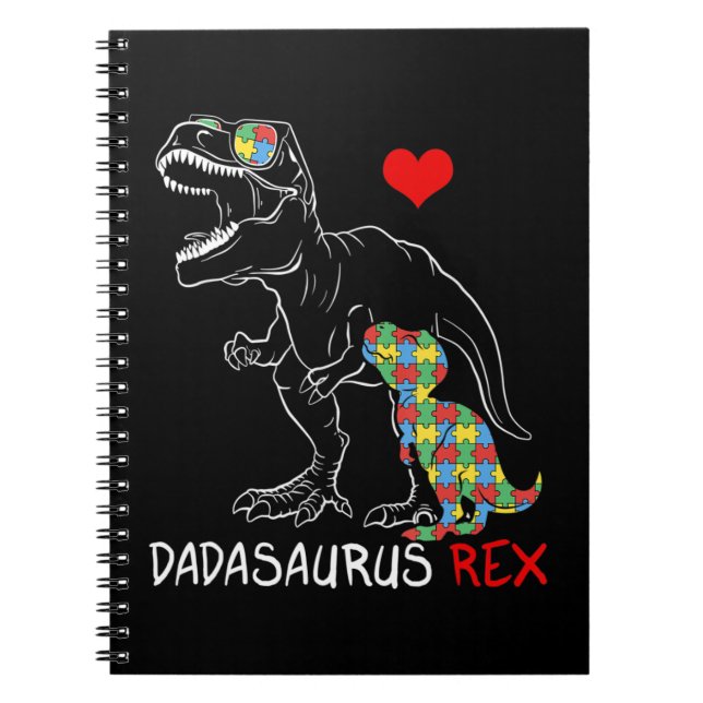 Carnet Dadasaurus Daddy Rex Sensibilisation sur l'autisme (Devant)