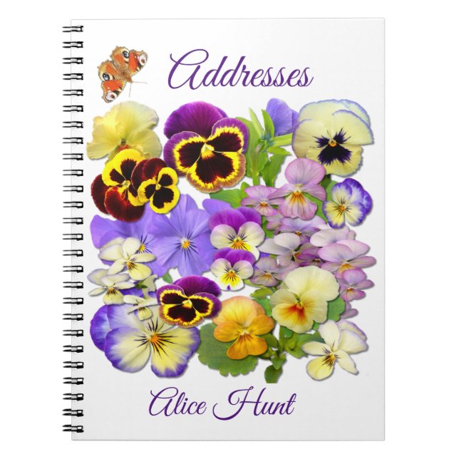 Carnet d'adresses Pansy et Butterfly (Devant)