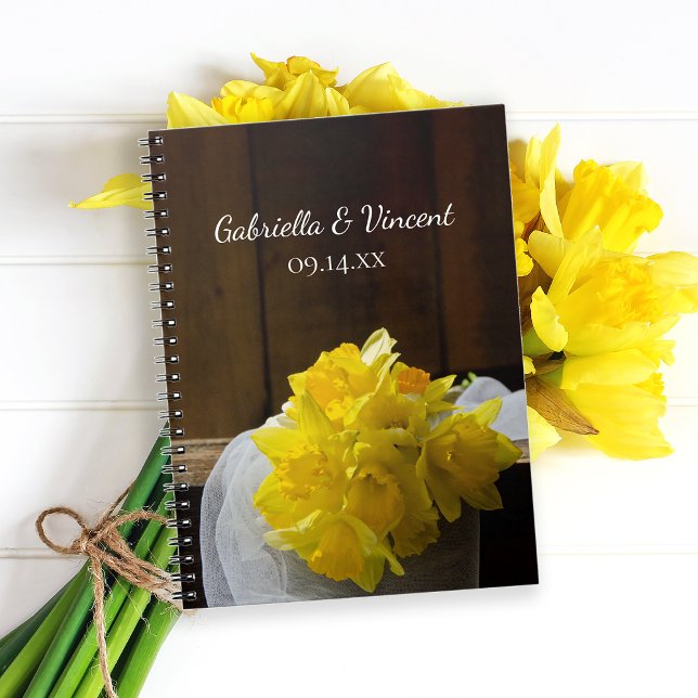 Carnet Daffodiles rustiques et Mariage campagnard en bois (Créateur téléchargé)