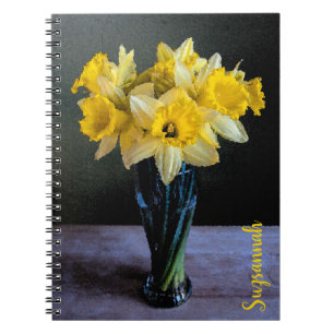 Carnet Daffodiques Vibrants Personnalisés Dans Vase La Vi