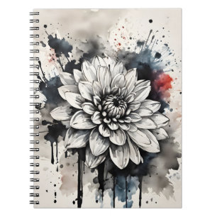 Carnet Dahlia - Fleurs aquarelle