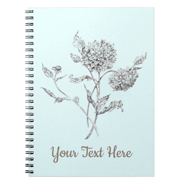 Carnet Dahlia personnalisé (Devant)