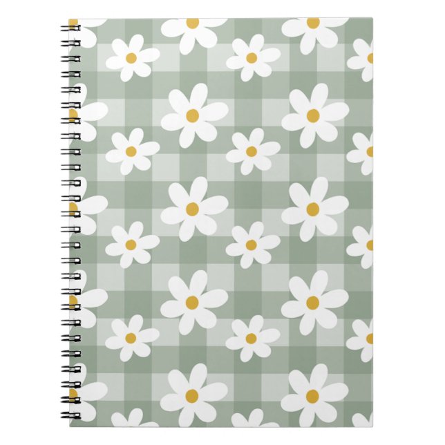 Carnet Daisy Days - En vichy vert (Devant)