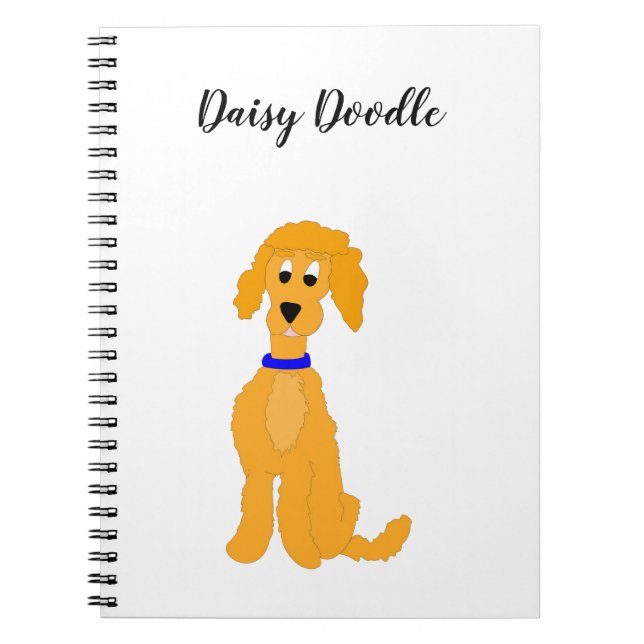 Carnet Daisy Doodle Dog doré (Devant)