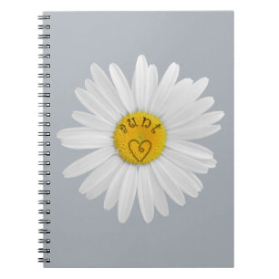 Carnet Daisy Flower for Tante Art Personnaliser Arrière -