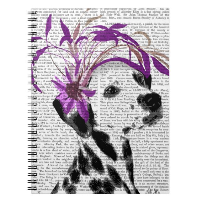 Carnet Dalmatien Avec Fascinateur Violet (Devant)