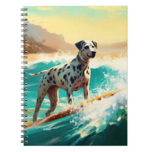 Carnet Dalmation Plage Surf Peinture