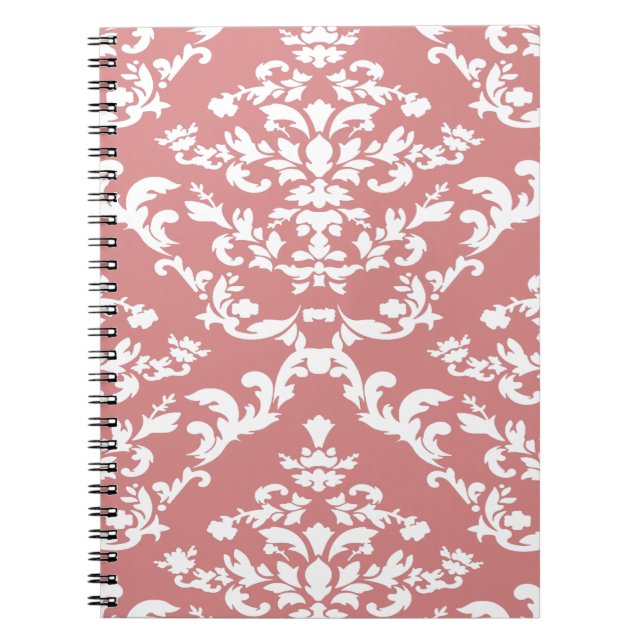 Carnet Damask Modèle Gras Rose (Devant)