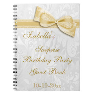 Carnet Damassé et arc de fête d'anniversaire de SURPRISE