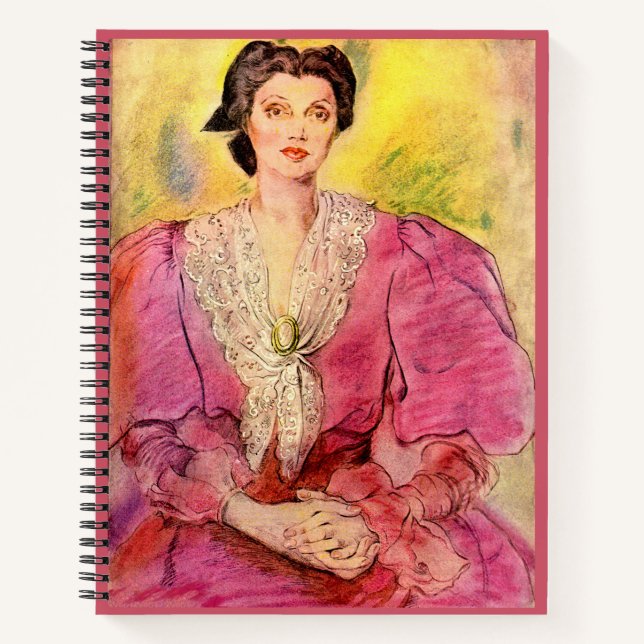 Carnet dame rose (Devant)