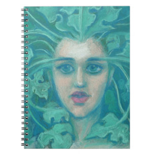 Carnet Dame verte / Reine de la forêt, art imaginaire
