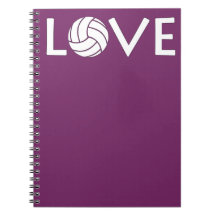 Carnet d'amour du volleyball mignon