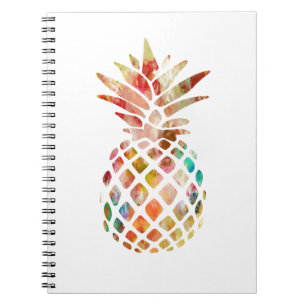Carnet d'ananas d'aquarelle