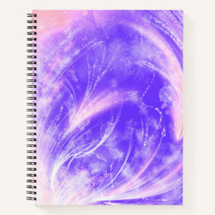 Carnet Dandelions et lucioles bleu rose Abstraits