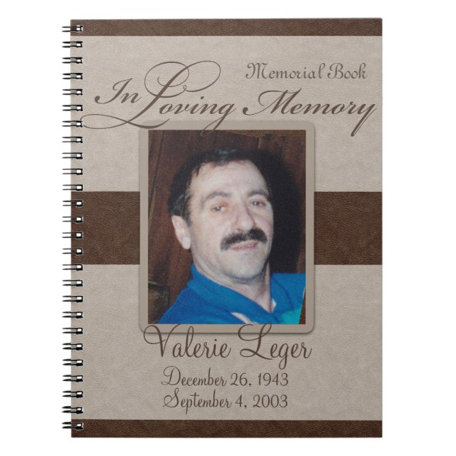Carnet Dans le mémorial affectueux/Guestbook de mémoire (Devant)