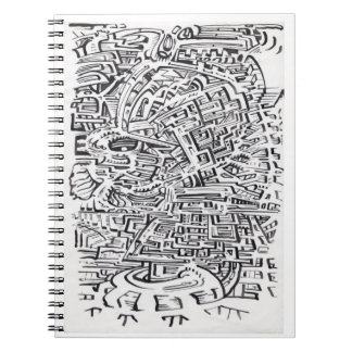 Carnet Dans un lieu intermédiaire, dessin à encre