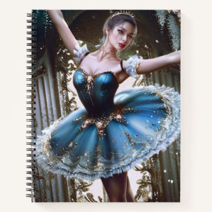 Carnet Danse de ballet dans un Tutu bleu