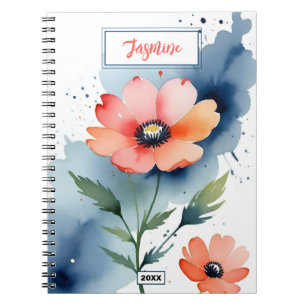 Carnet Danse de coquelicot aquarelle
